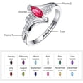 thumbnail image 3 of JQUEEN 925 Sterling Silver Birthstone Custom Ring for Women Personalized Name Rings,for Mom Engagement Rings, 3 of 5