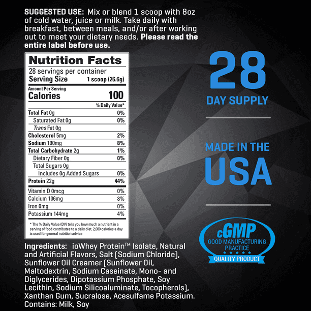 Performix ioWhey Protein, Post Workout Recovery, Fruity Cereal, 18