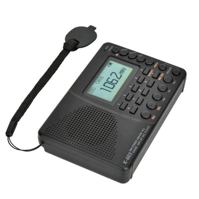 FM Radio, Elderly Radio Automatical 5.0GHz ABS with Headset for Playing Recording