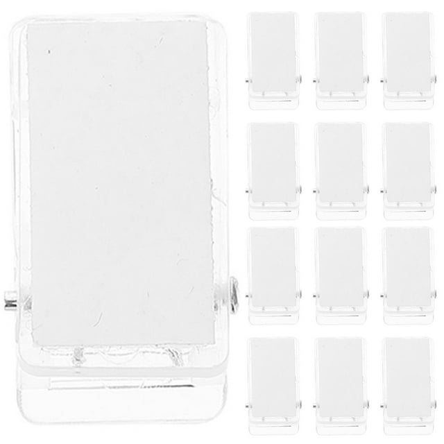40pcs Adhesive Plastic Badge Clips Name Badge Spring Clips ID Card Clips Spring Clips for Badge