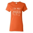 thumbnail image 1 of Wild Bobby I'm Only Talking to Jesus Today Inspirational/Christian Women Graphic Tee, Orange, X-Large, 1 of 6