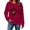 Red, variant on Women's Hoodless Sweatshirt for Casual Wear with Halloween Pumpkin Cozy Crewneck Fall Top for Seasonal Style and Comfort Red M