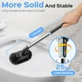 thumbnail image 5 of Toilet Plunger and Brush Set: 2 in 1 Stainless Steel Rustproof Combo with Deep Cleaning Curved Bristles - Heavy Duty Toilet Unclogging for Family Bathroom - Compact Apartment Accessories, 5 of 8