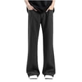 thumbnail image 3 of Puntoco Pantalones de trabajo con bolsillos de color liso para hombre Pantalones casuales de pierna recta, 3 of 5