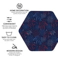 thumbnail image 4 of Pofeuu Firework Print Leather Coasters Set of 6, Round Cups Mugs Mat Pad for Home Kitchen Heat Resistant Drink Coasters,Hexagon, 4 of 7