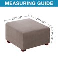 thumbnail image 4 of Flamingo P Housse Extensible pour Ottoman Carrée Housse de Protection pour Meubles Protecteur de Tabouret de Rangement Pliant Housse Douce avec Fond Élastique - Taupe, 4 of 4