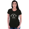 thumbnail image 3 of Never Say Die Pirate Skull Sword Womens Fitted Plus Size Graphic Tee Brisco Brands 2X, 3 of 5
