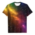 thumbnail image 3 of UPPADA T-Shirts d'Été pour Femmes à Imprimé Graphique, Col Ras du Cou, Décontractés, Manches Courtes, Coupe Ample, Chandails à Enfiler, Hauts Mode pour Vacances à la Plage, Blouses Multicolores, L, 3 of 4