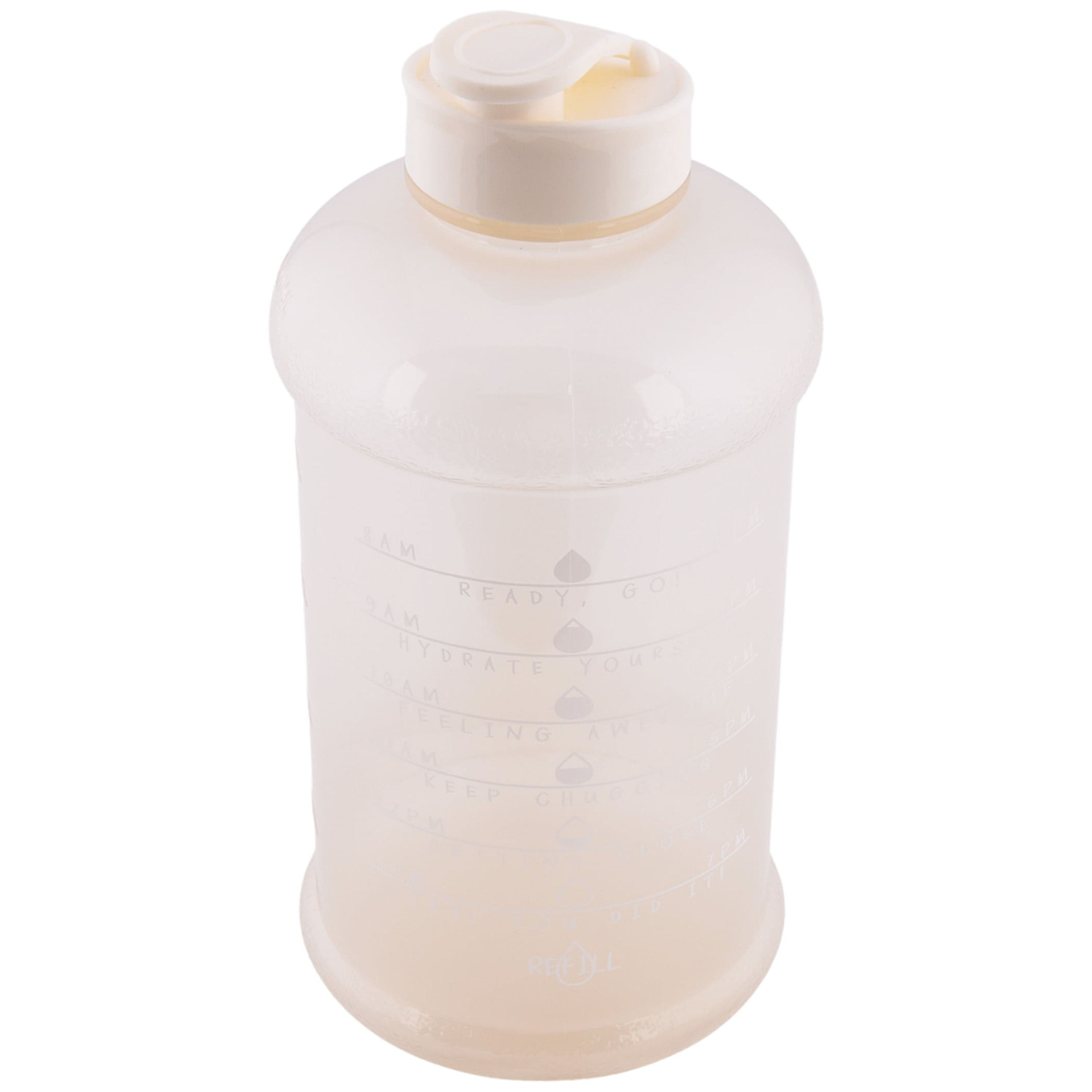 Mainstays 50-Ounce Color Changing Plastic Motivational Hydration Bottle, White