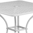 thumbnail image 6 of Bowery Hill 35.5" Square Steel Flower Print Patio Dining Table in White, 6 of 8