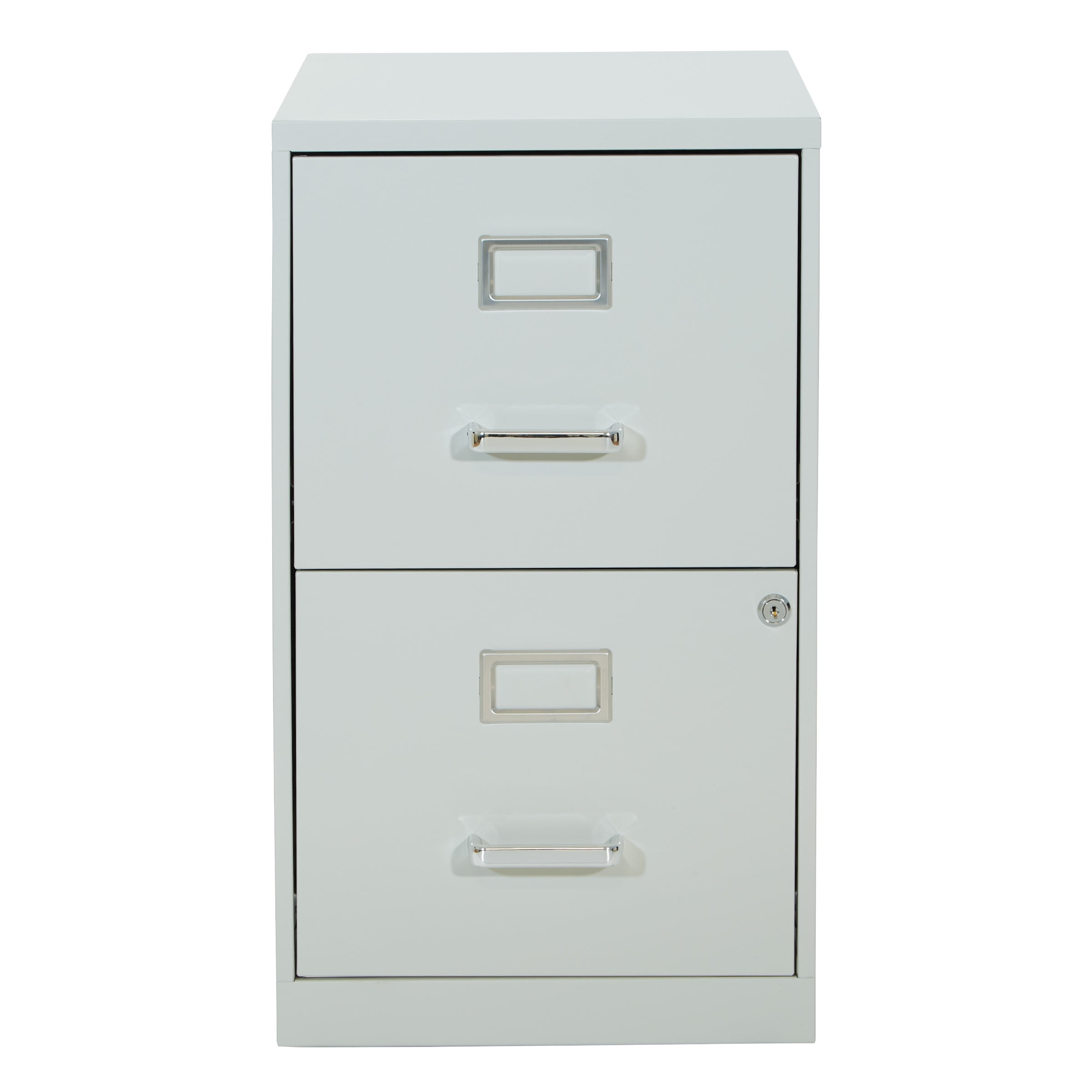 2 Drawer Locking Metal File Cabinet in Gray