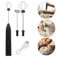 Ueetek-Milk Frother Handheld, Cordlesss Foam Maker USB Rechargeable Small Mixer with 2 Stainless Whisks for Cappuccino Latte Coffee Egg