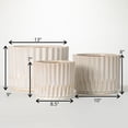 thumbnail image 5 of 9"H Sullivans Monochromatic Ribbed Pot Set of 3, White, 5 of 5