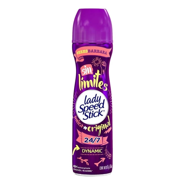 Desodorante Antitranspirante Lady Speed Stick Dynamic en aerosol 48 hs de protección contra el mal olor 91 g