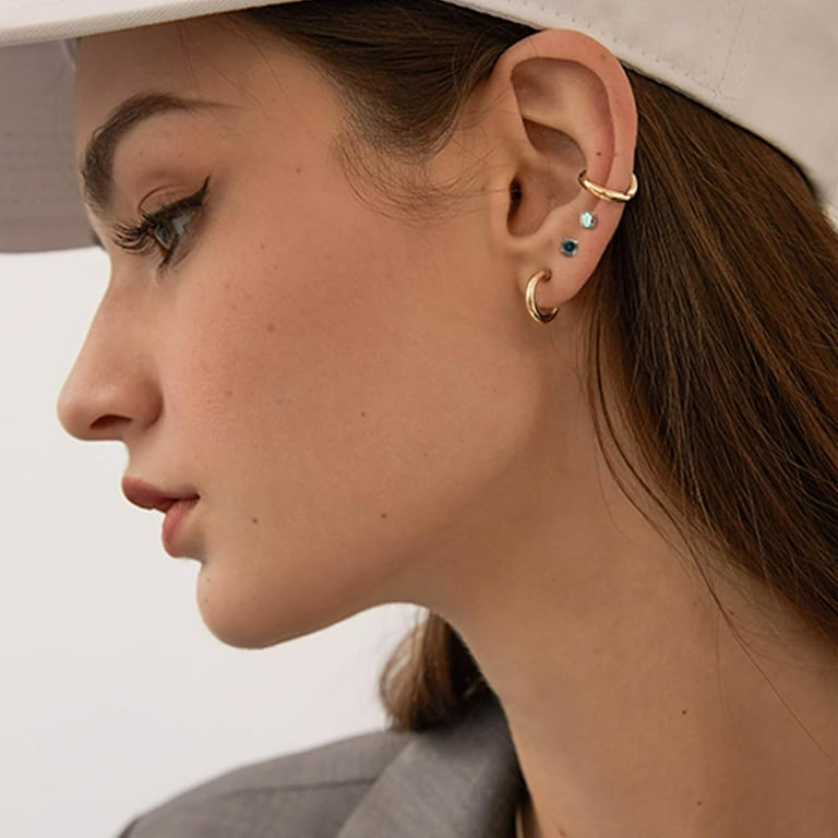 Euphrates Titanium Hypoallergenic Earring Set, 7 Pairs photo 5