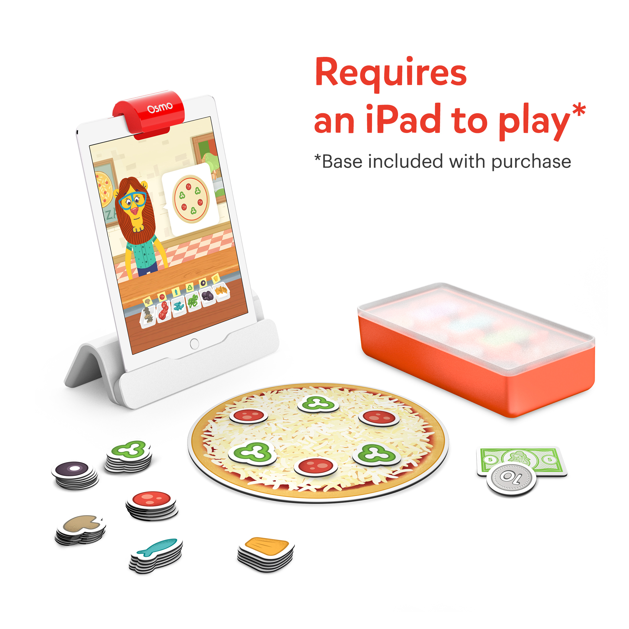 Osmo - Pizza Co. Starter Kit for iPad, Age 5-12, Pretend Play, Pizza Toy, Kitchen Play Set, Puzzles for Kids, Math Games, Play Money, Kid Learning Toys, Educational Toy, Electronic Games - image 4 of 8