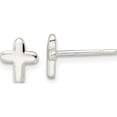 thumbnail image 1 of Sterling Silver Polished Cross Post Earrings (7.75 X 6.5) Made In India qe16571, 1 of 5