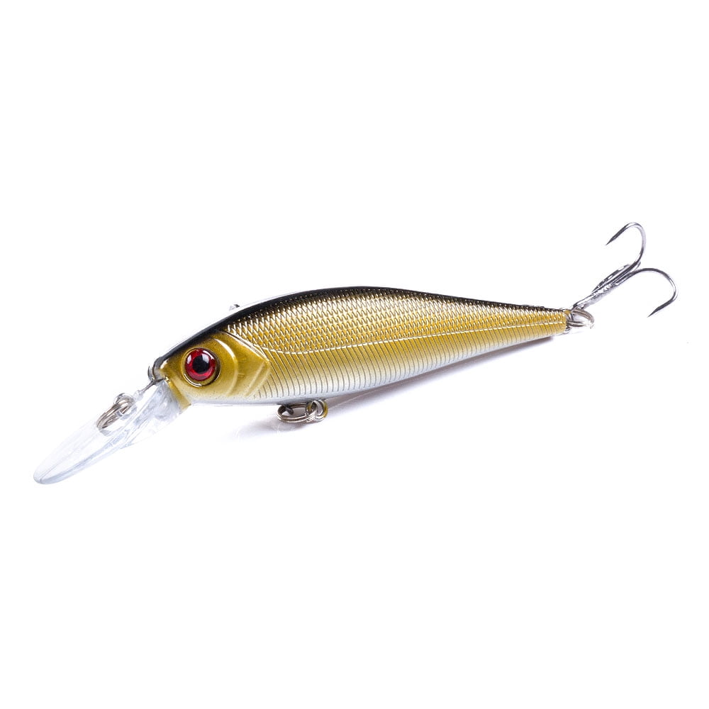 HENGJIA Minnow Bass Fishing Lures, Large Jerkbait Lure Set Hard Baits Deep Diving Crankbait for Catfish Walleye Trout Fishing Bait 10Pcs/kit