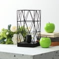 thumbnail image 6 of Simple Designs Geometric Square Metal Table Lamp, 6 of 7