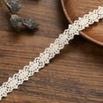 thumbnail image 5 of 20 Yard Beige Scalloped Edge Lace Antique Crochet Cotton Lace Trim Vintage Decorative Lace Decorative Ribbon Lace Fabric for Sewing Craft Wedding Decoration,width 0.59 in, 5 of 5