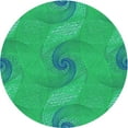 thumbnail image 1 of Ahgly Company Indoor Round Patterned SpringGreen Area Rugs, 7' Round, 1 of 6