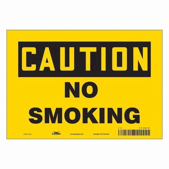 Safety Sign, 7" H, 10" W, Vinyl, Vertical Rectangle, English, 474N30