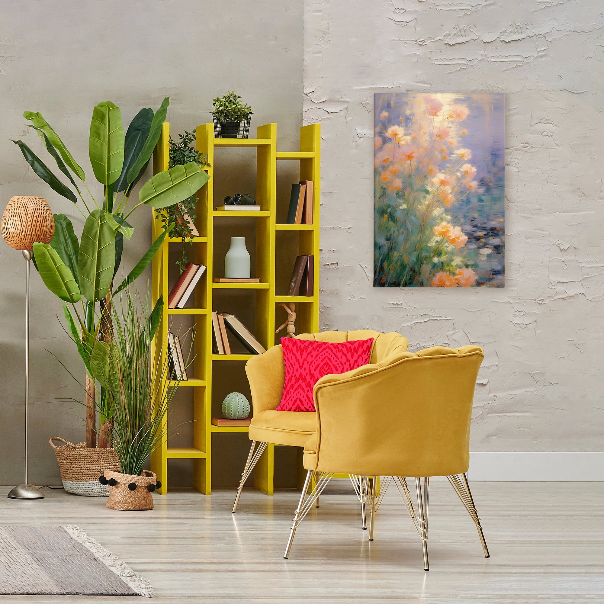 Stupell Industries Sunlit Pastel Blossoms Impression Canvas Wall Art, design by Angie Hawke