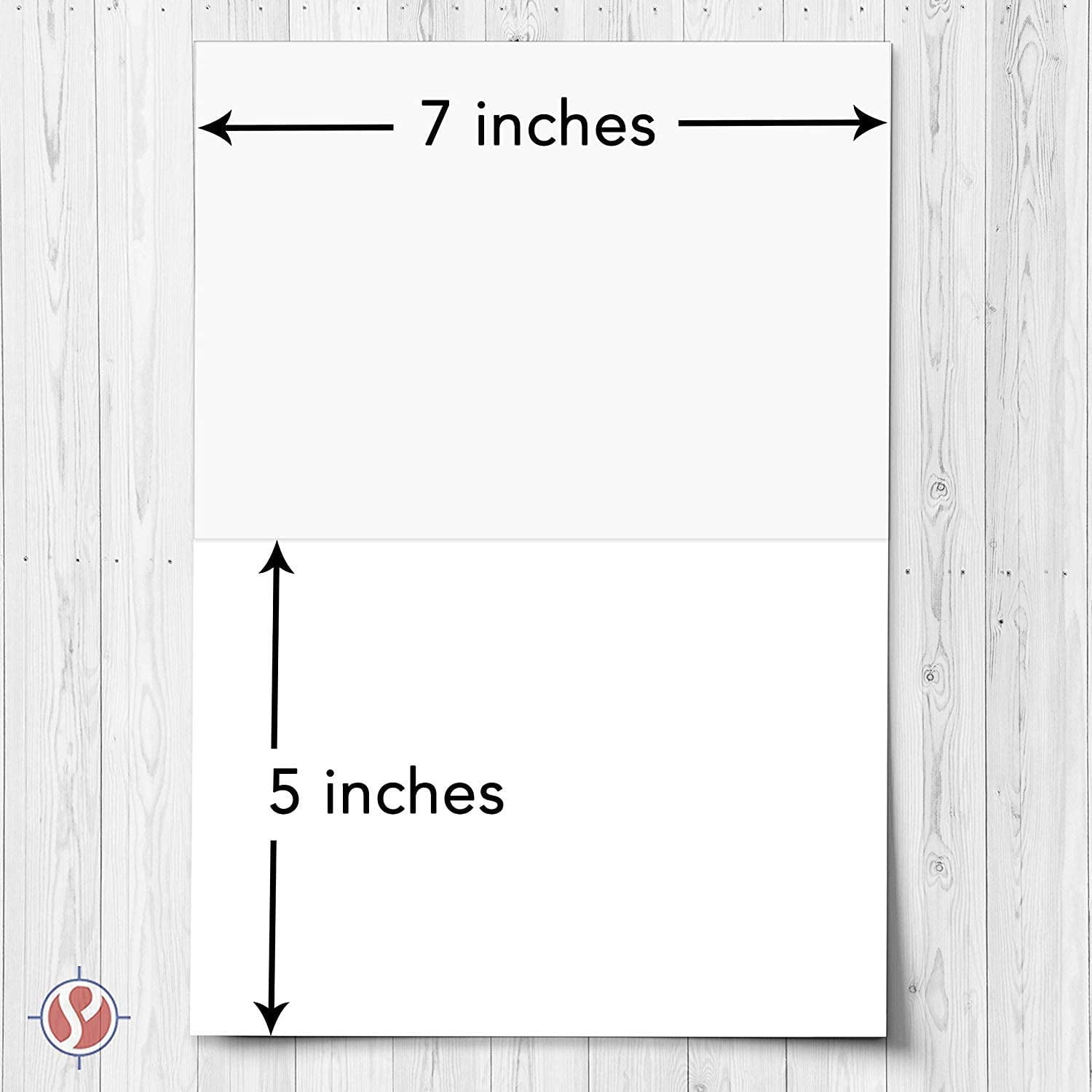 5" x 7" Half Fold Heavyweight 80lb White Greeting Cards - 50 Cards Per Pack