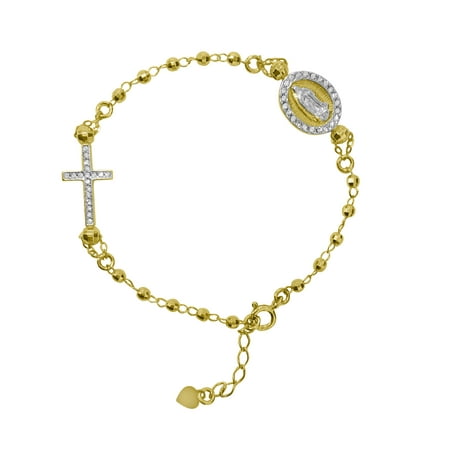 Brilliance Fine Jewelry Madonna Rosary Bracelet