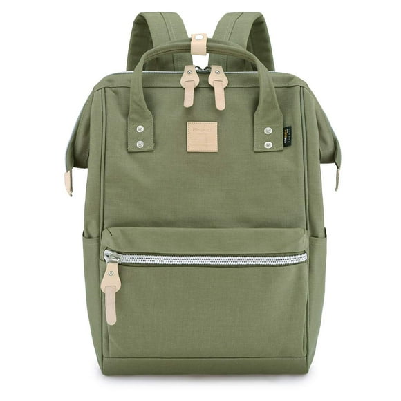 Himawari Large Travel Backpack with Laptop Compartment 17 Inch Roomy Doctor Bag College backpack for Women&Men-Not include USB Port (Olive green&plus)