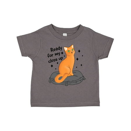 

Inktastic Pretty Cat Ready For a Close Up Gift Toddler Boy or Toddler Girl T-Shirt