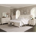 thumbnail image 6 of DeeHome Transitional Wire-Brushed White Finish 1pc Nightstand with Hidden Drawer Bun Feet Classic Bedroom Furniture, 6 of 7