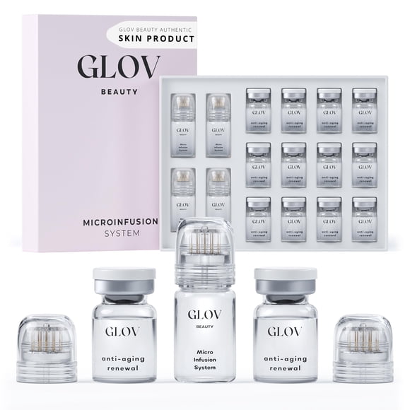 Sistema de microinfusión Glov Beauty, estampador facial dorado de 0,25 mm