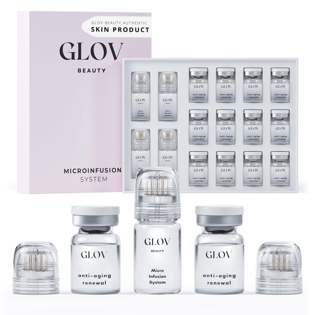 Sistema de microinfusión Glov Beauty, estampador facial dorado de 0,25 mm