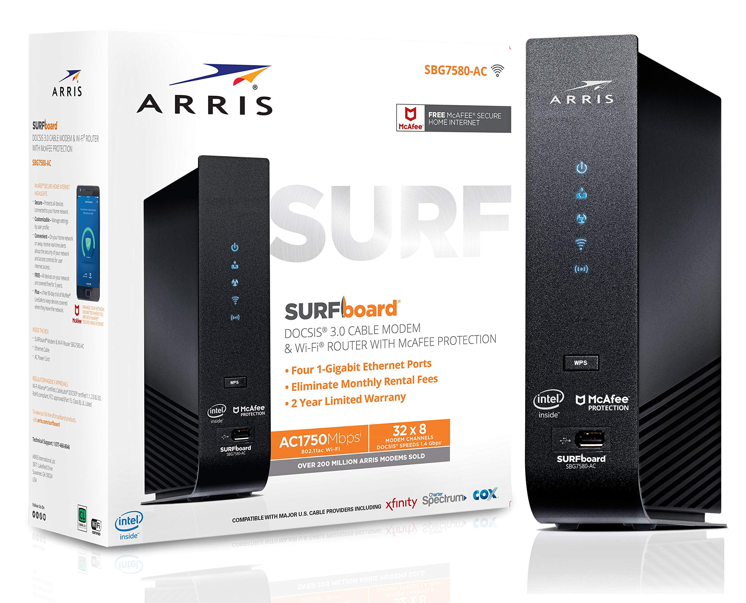 ARRIS SURFboard (32x8) DOCSIS 3.0 Cable Modem Plus AC1750 Dual Band Wi