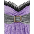 thumbnail image 3 of Camiseta Irregular Diseño Teñido Espacio Rosegal  Mangas largas de talla grande, 3 of 5