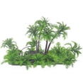 thumbnail image 3 of Aquarium Plastic Artificial Fish for Decorations Aquatic Underwater Green Grass Coconut Trees with Ba, 3 of 7