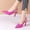 Hot Pink, variant on AXXD Spring Fall Pointed Toe Thin Heels Hollow Thin Sandal Hot Pink Woman Shoe Fall Christmas Size 40(US:7.5)