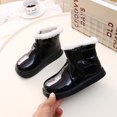 thumbnail image 2 of Wdgfv Girls Winter Boots Lined Warm Soft Soled Shoes for Toddler Kids Comfortable Non- Casual Footwear Black 11.5, 2 of 4