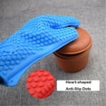 thumbnail image 4 of Silicone BBQ Heat Resistant Gloves Grill Pot Holder Cooking Grip Oven Mitts, 4 of 7