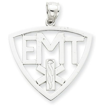 14k White Gold EMT w/ Symbol Pendant