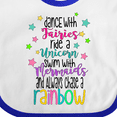 thumbnail image 4 of Inktastic Dance with Fairies, Ride a Unicorn, Swim with Mermaids Boys or Girls Baby Bib, 4 of 4
