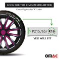 thumbnail image 4 of 16" Inch Hubcaps Wheel Rim Cover Black with Violet for Toyota RAV4 Set 4pcs, 4 of 9