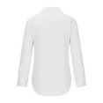 thumbnail image 6 of XuJwPNcy Womens Cotton Linen Button down Shirt Fall Casual Long Sleeve Solid Shirts Business Work Tops with Pockets, 6 of 7