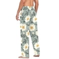 thumbnail image 3 of FORMRS Mens Pajama Pants with Pockets Cotton Sleepwear Lounge Bottoms Sizes S-2XL, Sage Green Flower Pattern, 3 of 7