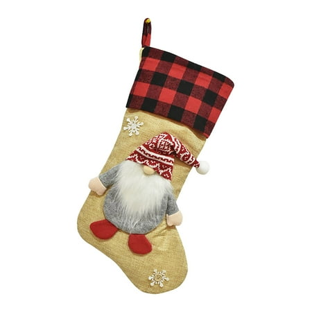 

Veki Candy Gifts Socks Personalized Fireplace Stocking 3D Plush Christmas Home Decorations And Party Accessory For Kids Family Holiday Season Decor Acrylic Beads for Chandeliers