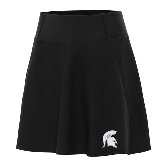 Women's Antigua Black Michigan State Spartans Chip Skort