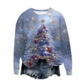 thumbnail image 4 of Ounisa Sequin Christmas Tree Sweatshirt Woman Christmas Crewneck Sweater Xmas Gifts Top Casual Long Sleeve Tops, 4 of 4