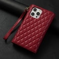 thumbnail image 4 of Crossbody lanyard leather zipper wallet phone case for iPhone 16 pro max 15 plus 14 13 12/12 Pro 11 card Solt cover, 4 of 9