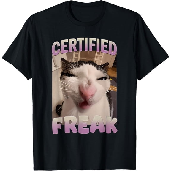 Velto Cat Certified Freak Eat Cement Cursed Cat Animals Lover T-Shirt All Size S-5XL